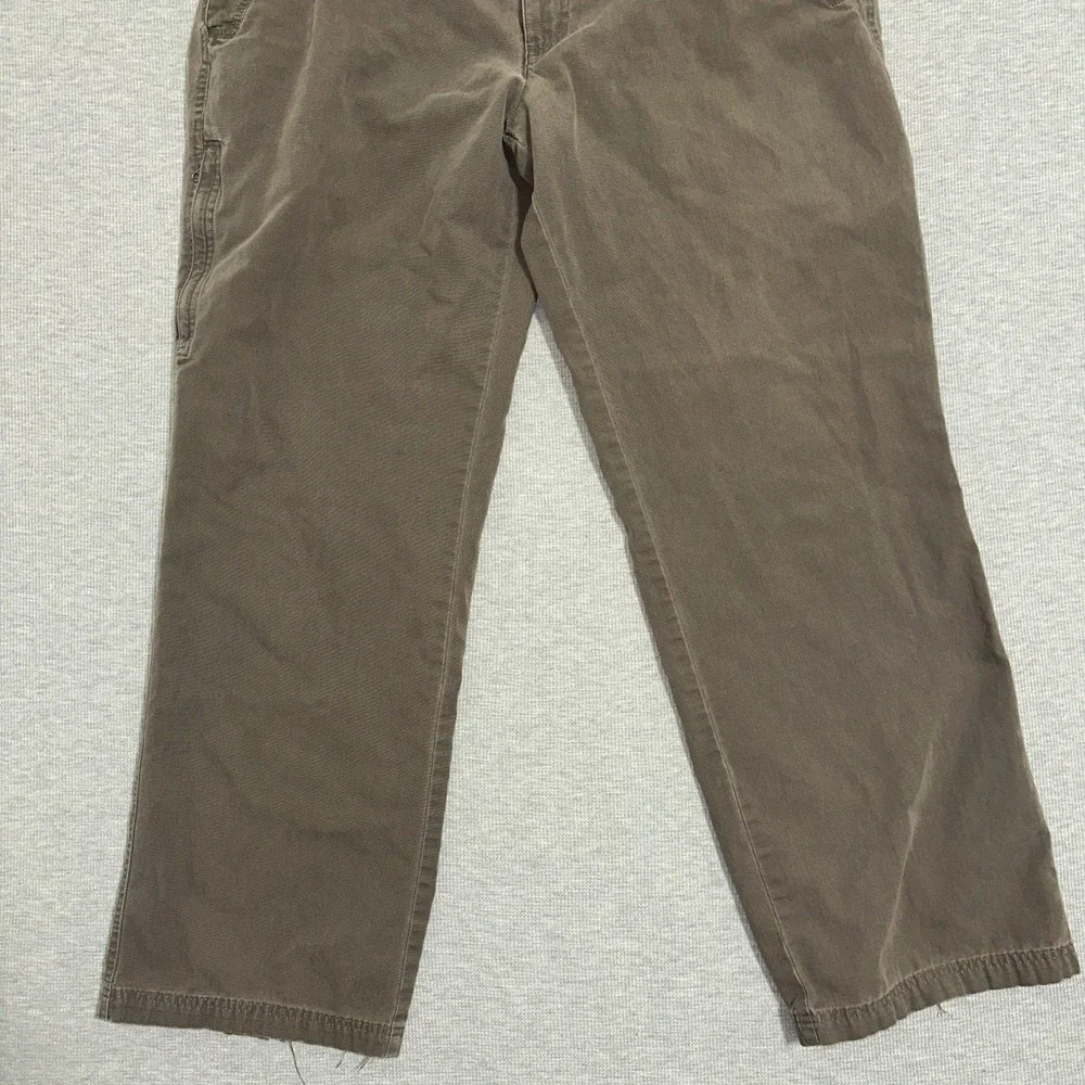 Columbia Brown Canvas Utility Work‎ Pants Straight Leg Mens Size W38 X L31